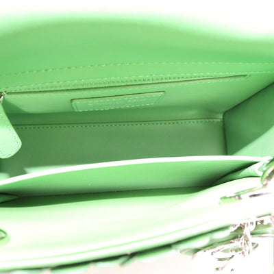 Christian Dior Green Leather Mini Clover Lucky Lady Dior Tote