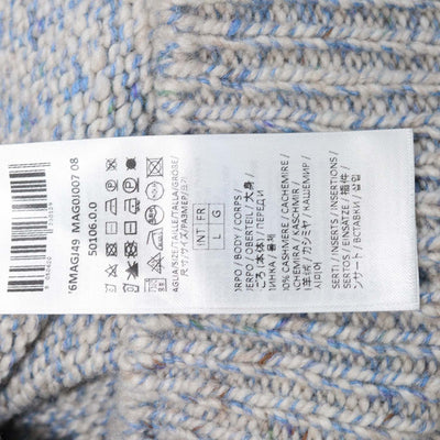 Eleventy Blue,Light Beige Cashmere Donegal Tweed Hooded Sweater
