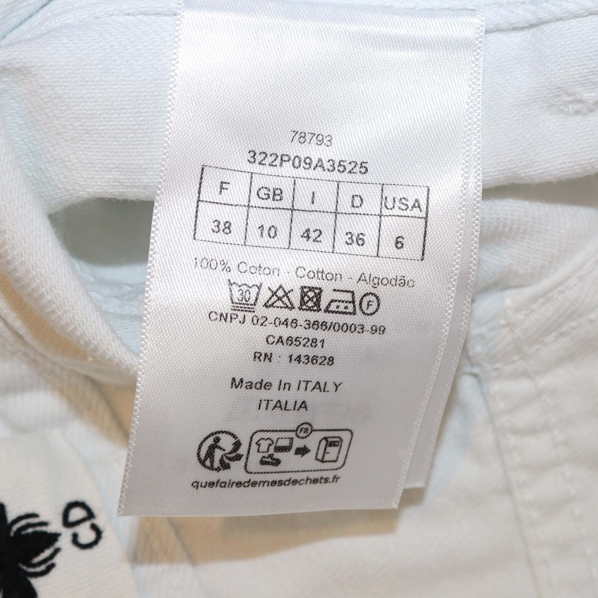 Christian Dior White D09 Denim Straight Cut Jeans