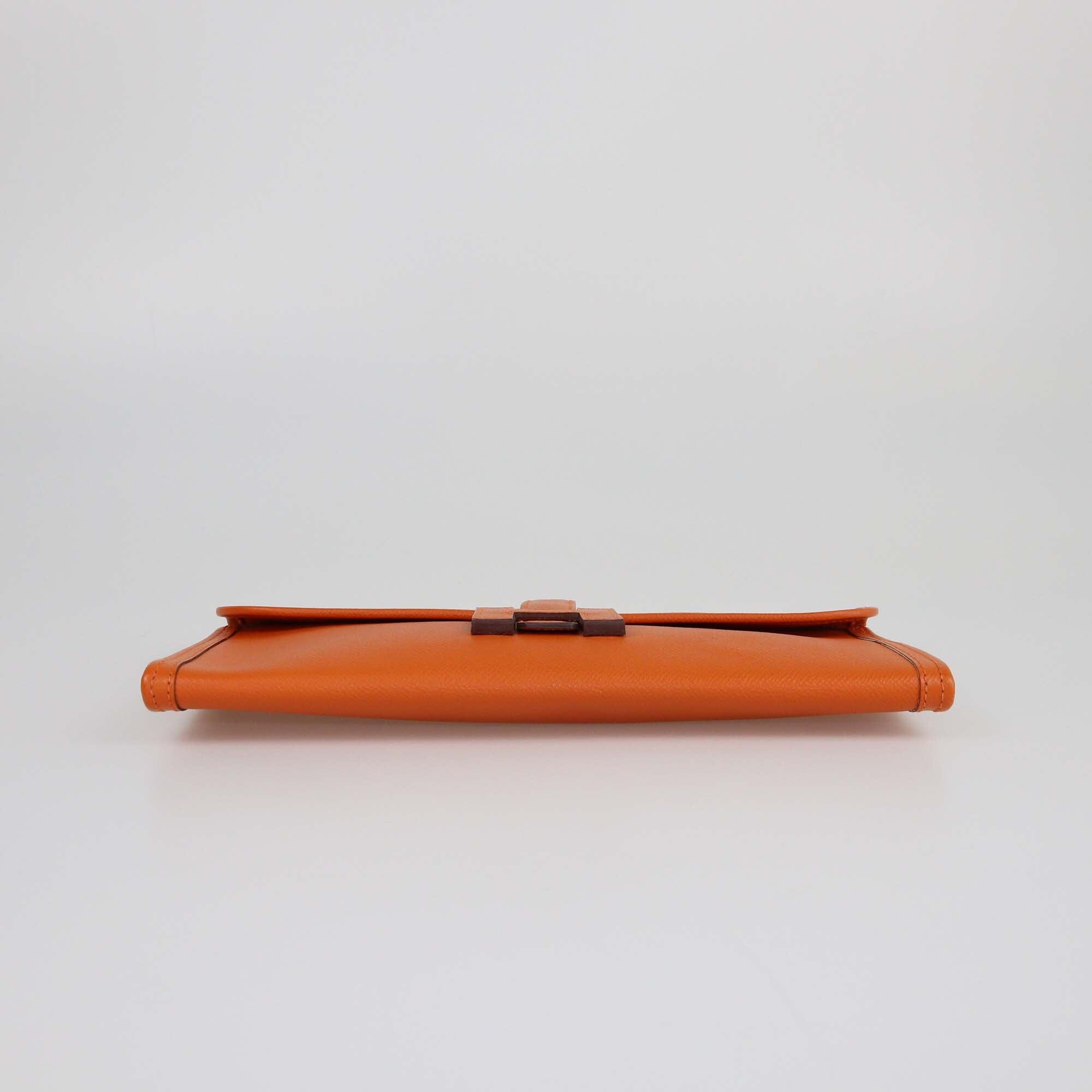 Hermes Orange Epsom Jige Elan 29 Clutch Womens Hermes 