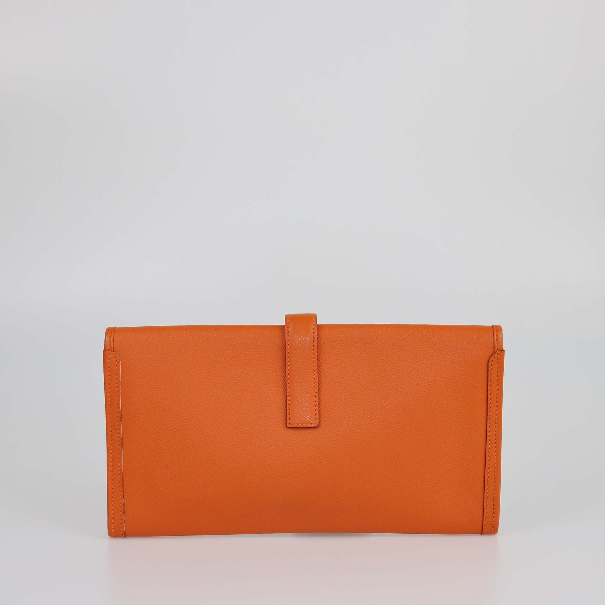 Hermes Orange Epsom Jige Elan 29 Clutch Womens Hermes 