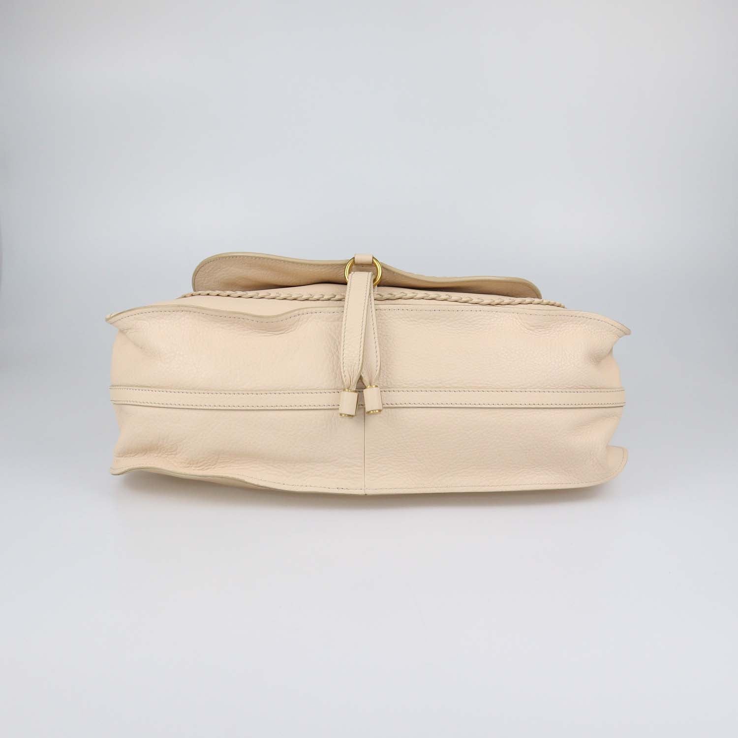 Chloe Cream Leather Large Marcie Bag