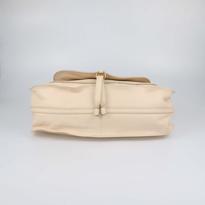 Chloe Cream Leather Large Marcie Bag