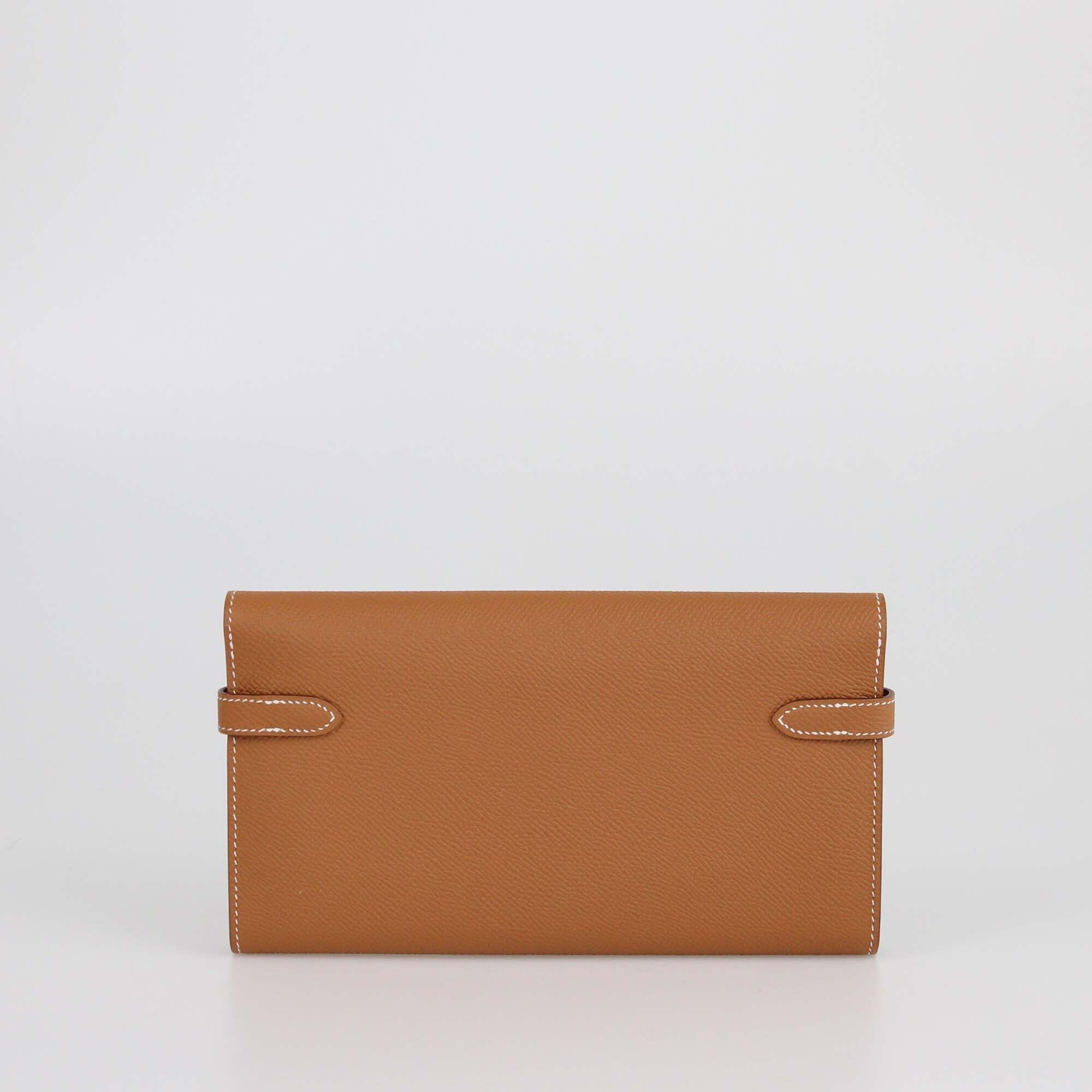 Hermes Gold Epsom Kelly Wallet Womens Hermes 