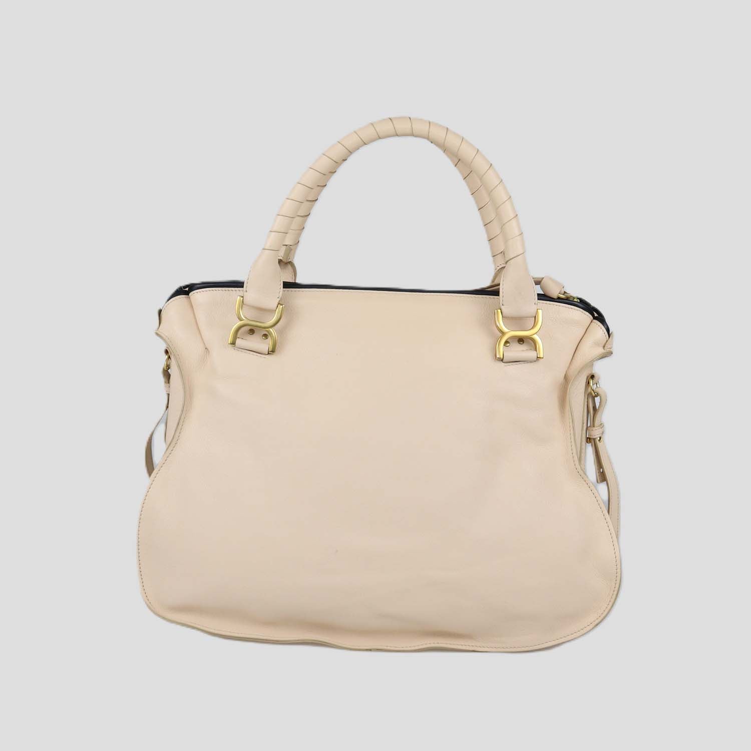 Chloe Cream Leather Large Marcie Bag