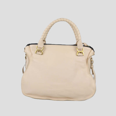 Chloe Cream Leather Large Marcie Bag