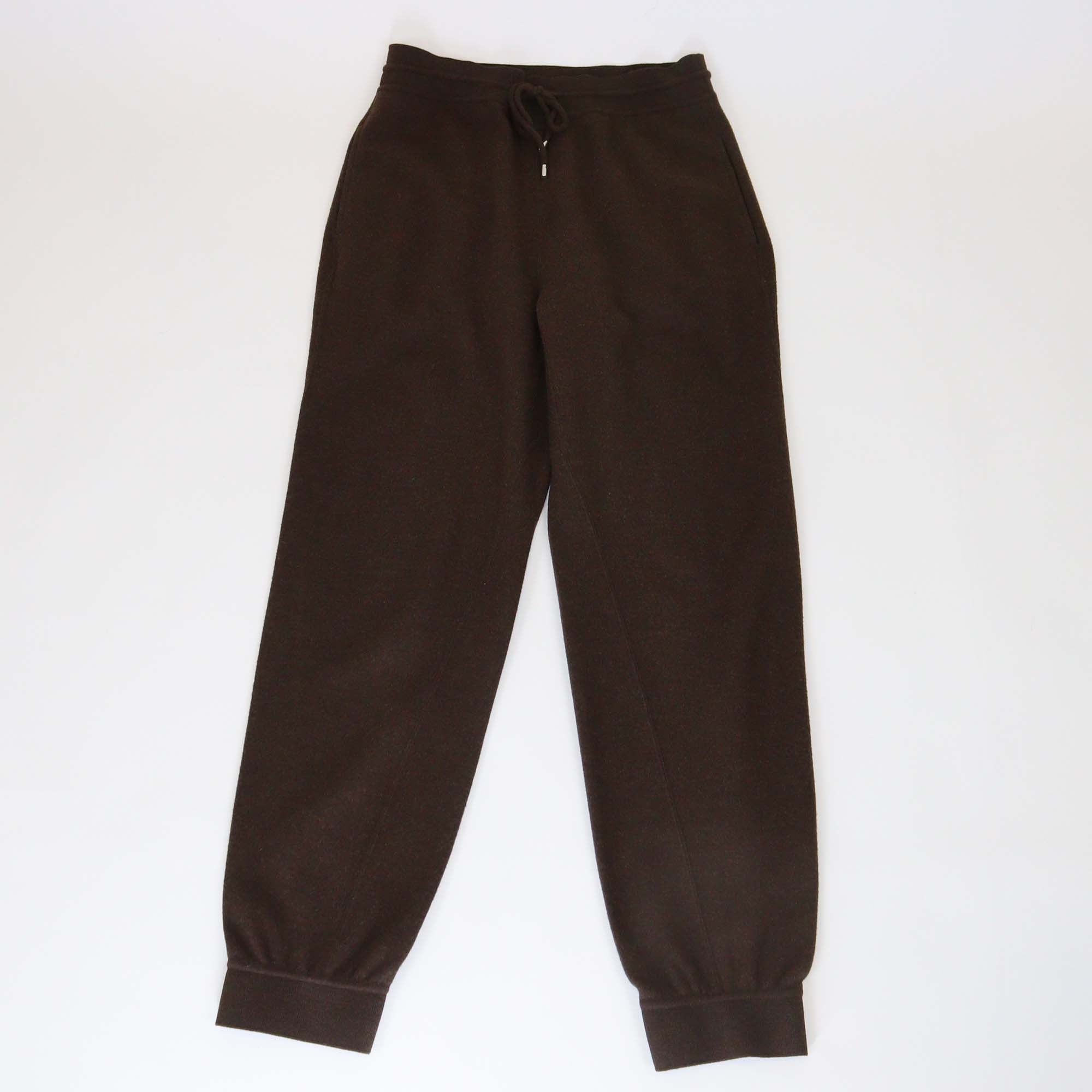 Loro Piana Dark Brown Wool Pecora Nera Fleece Jogger Pants