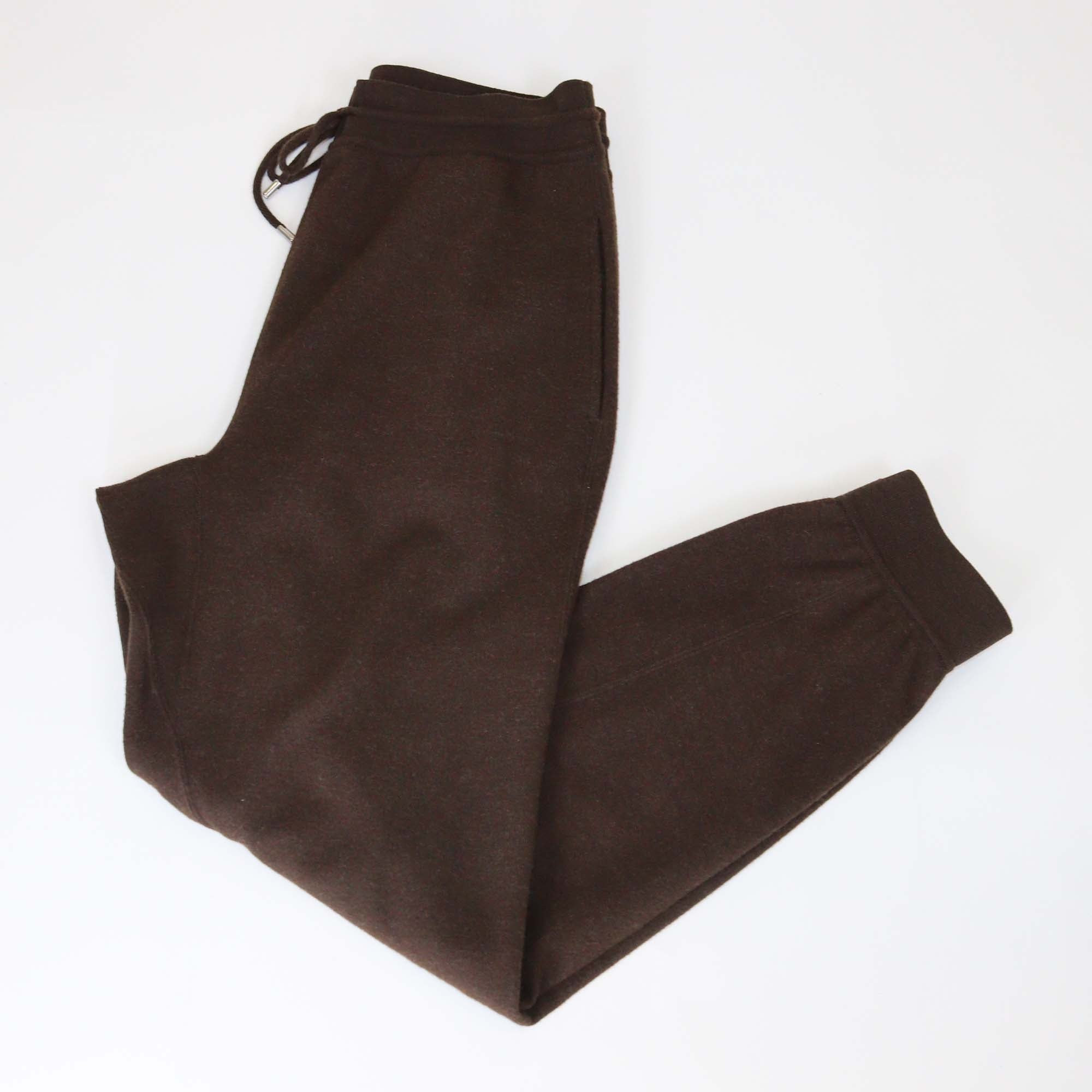Loro Piana Dark Brown Wool Pecora Nera Fleece Jogger Pants