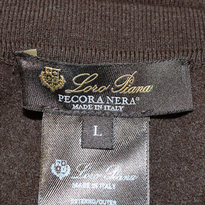 Loro Piana Dark Brown Wool Pecora Nera Fleece Jogger Pants