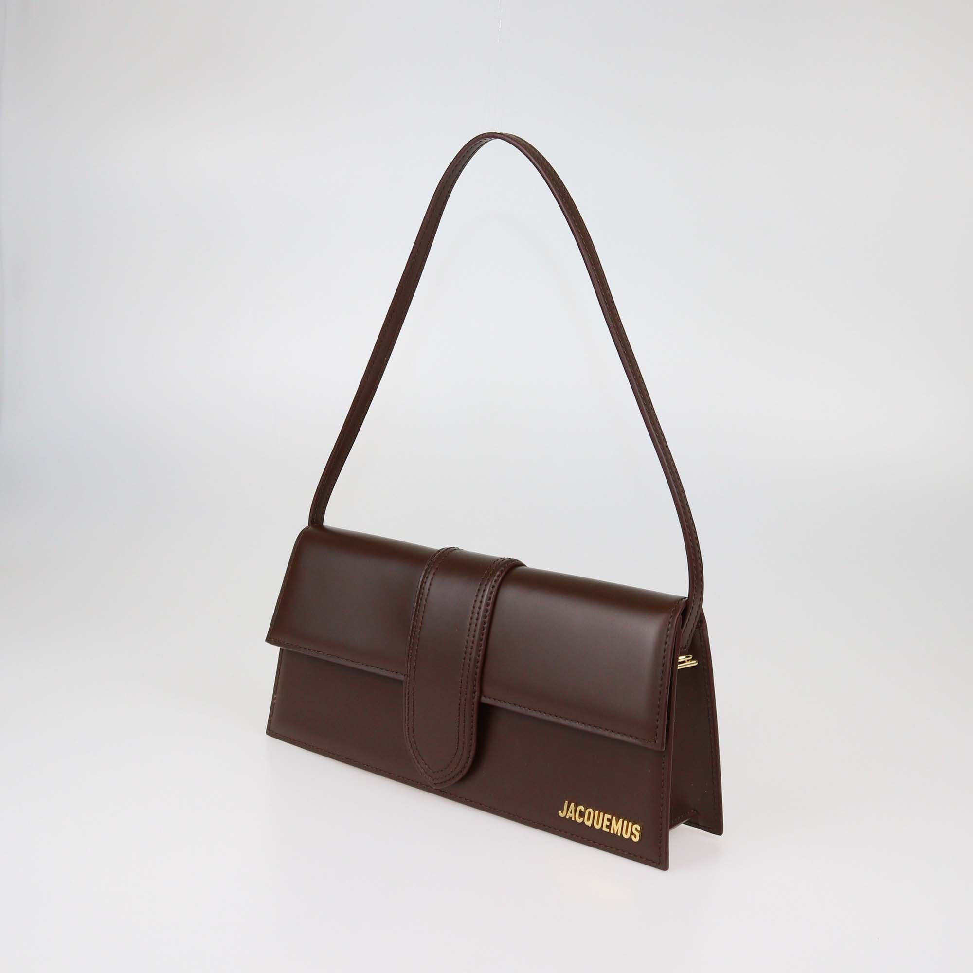 Jacquemus Brown Leather Le Bambino Long Shoulder Bag