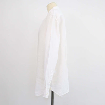 Loro Piana White Linen Elia Button Up Longsleeve Shirt