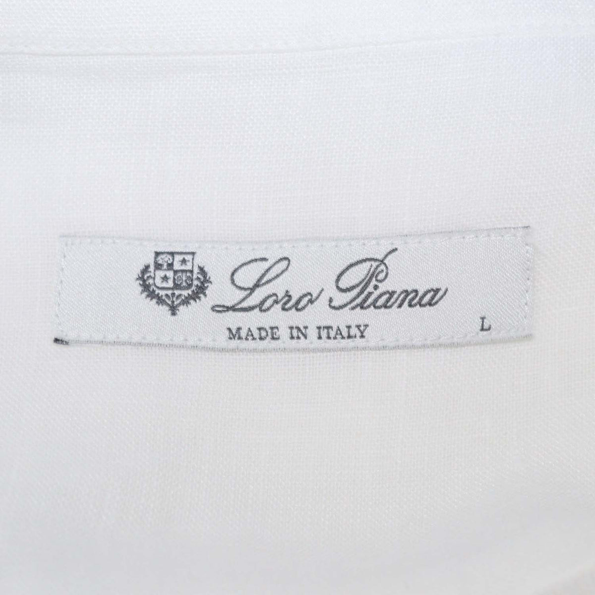 Loro Piana White Linen Elia Button Up Longsleeve Shirt