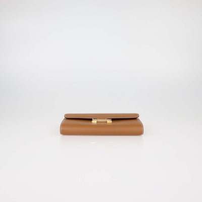 Hermès Gold Epsom Leather Constance Long To Go Wallet