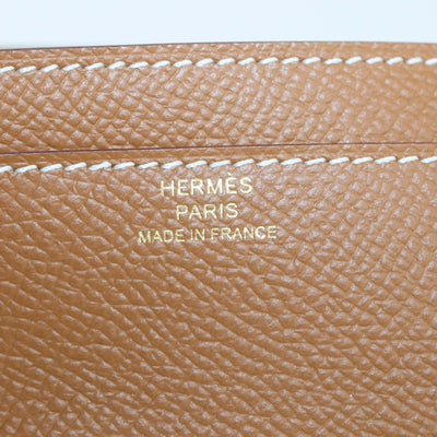Hermès Gold Epsom Leather Constance Long To Go Wallet