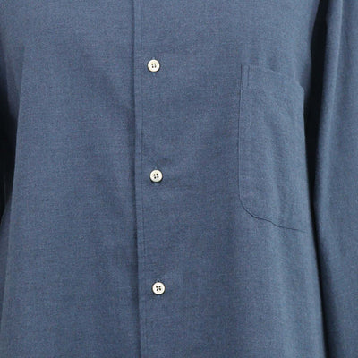 Loro Piana Navy Blue Cotton Andre Button Up Longsleeve Shirt
