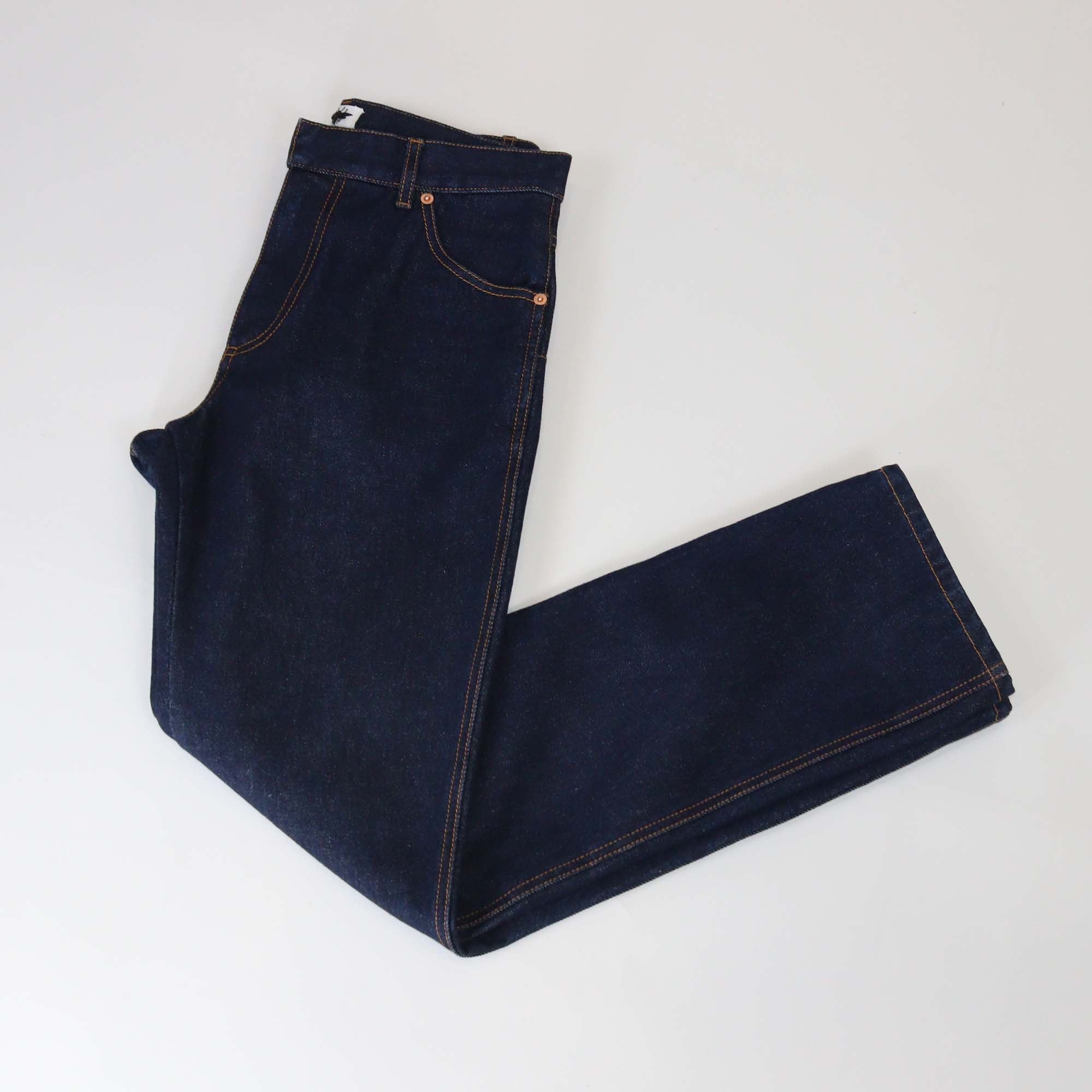 Christian Dior Dark Blue Denim Straight Cut Jeans