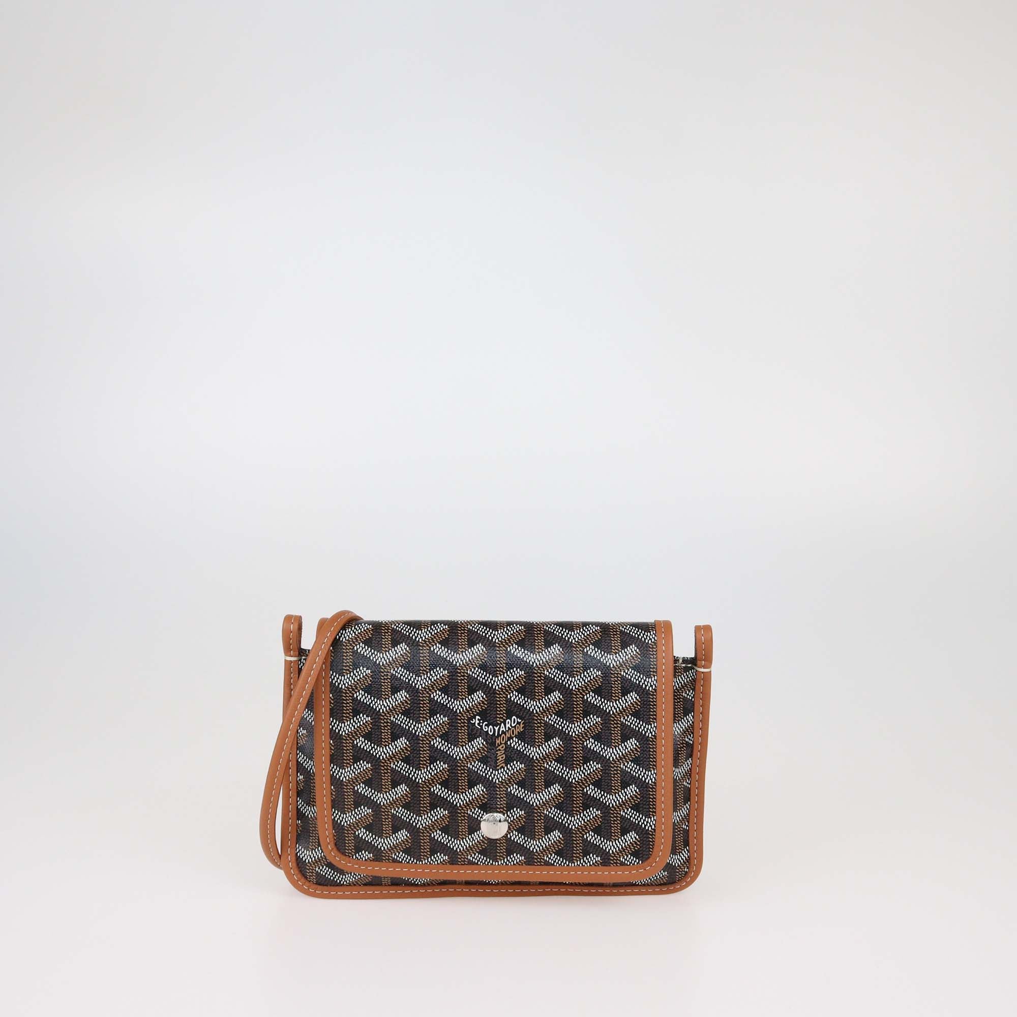 Goyard Brown Goyardine Coated Canvas and Leather Plumet Crossbody Bag