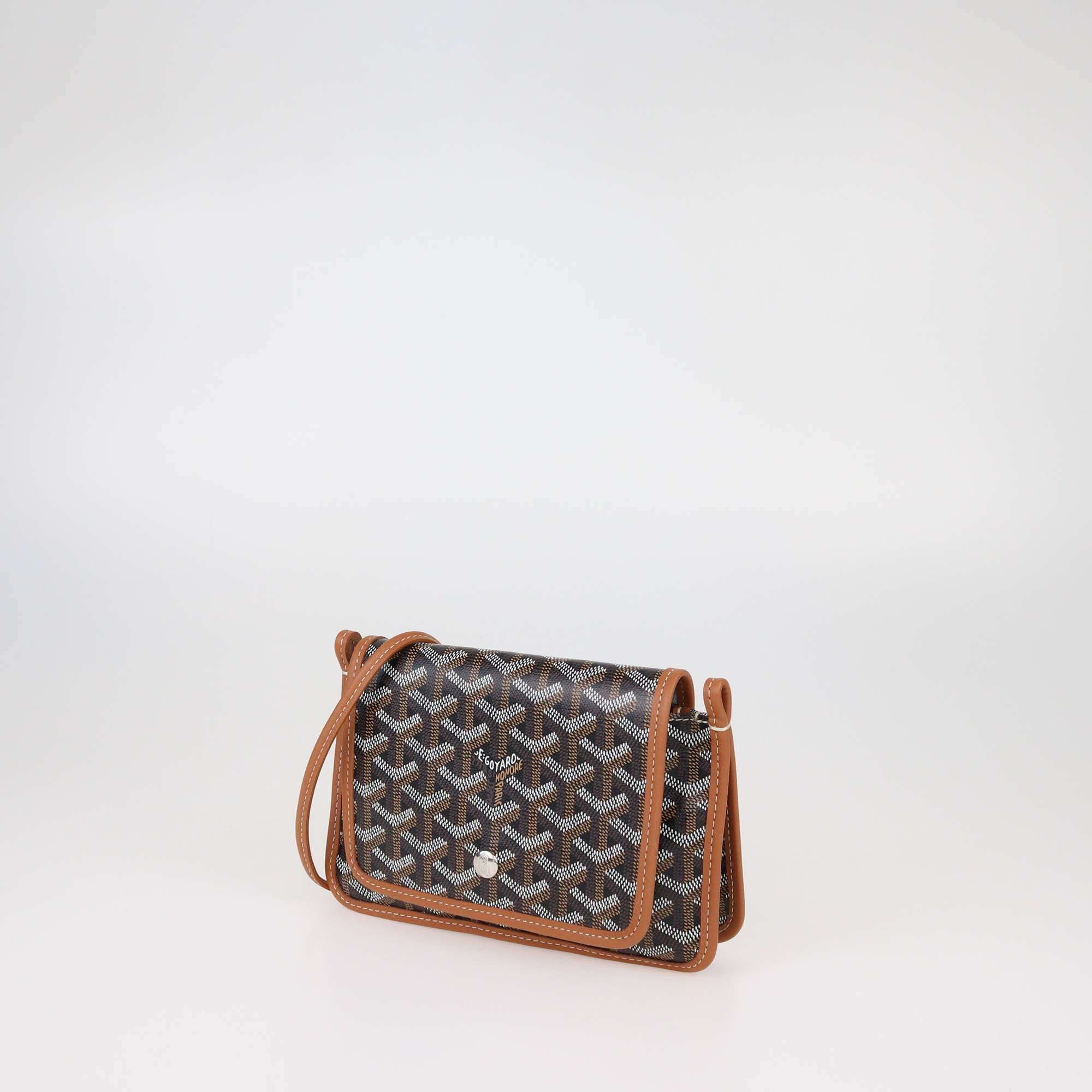 Goyard Brown Goyardine Coated Canvas and Leather Plumet Crossbody Bag