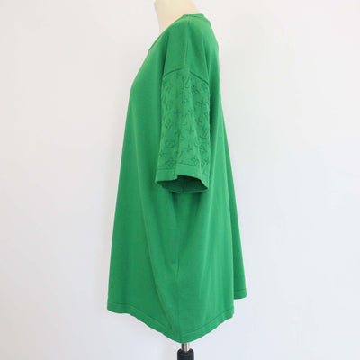 Louis Vuitton Green Monogram Sleeve Cotton Knit T-Shirt