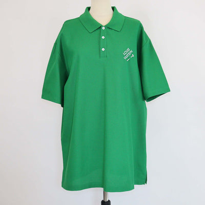 Louis Vuitton Green Pin Logo Embroidered Cotton Polo Shirt