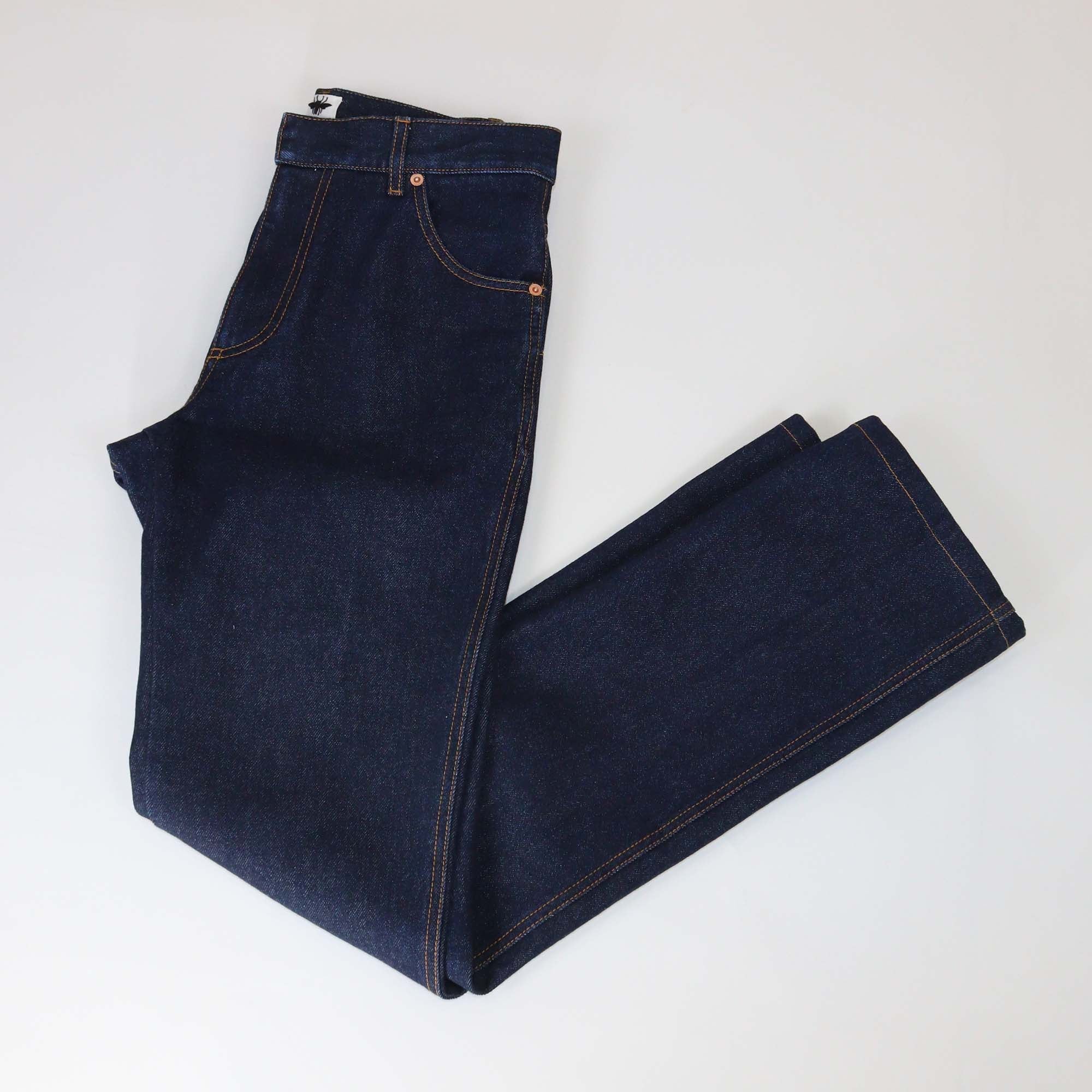 Christian Dior Dark Blue Denim Straight Cut Jeans