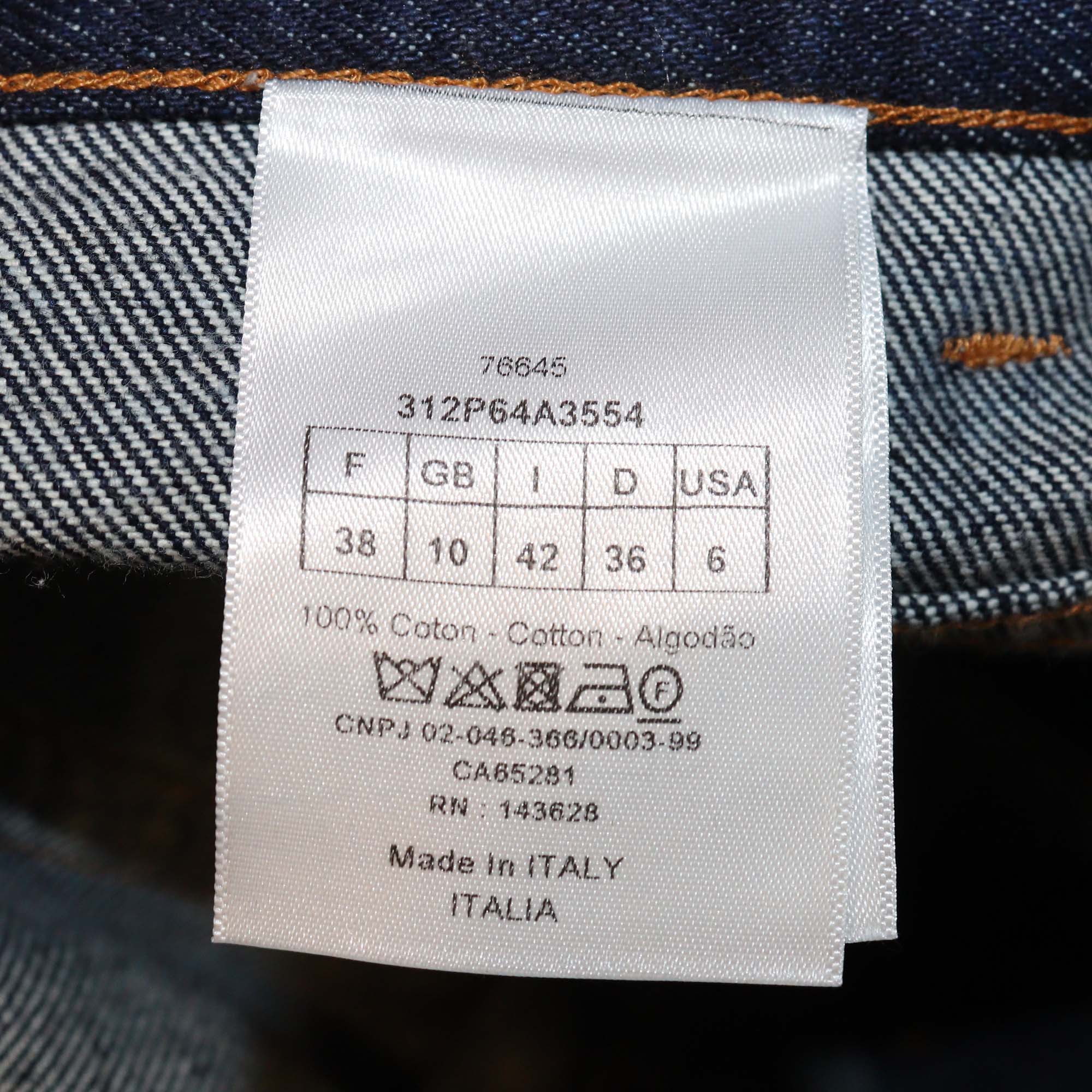 Christian Dior Dark Blue Denim Straight Cut Jeans