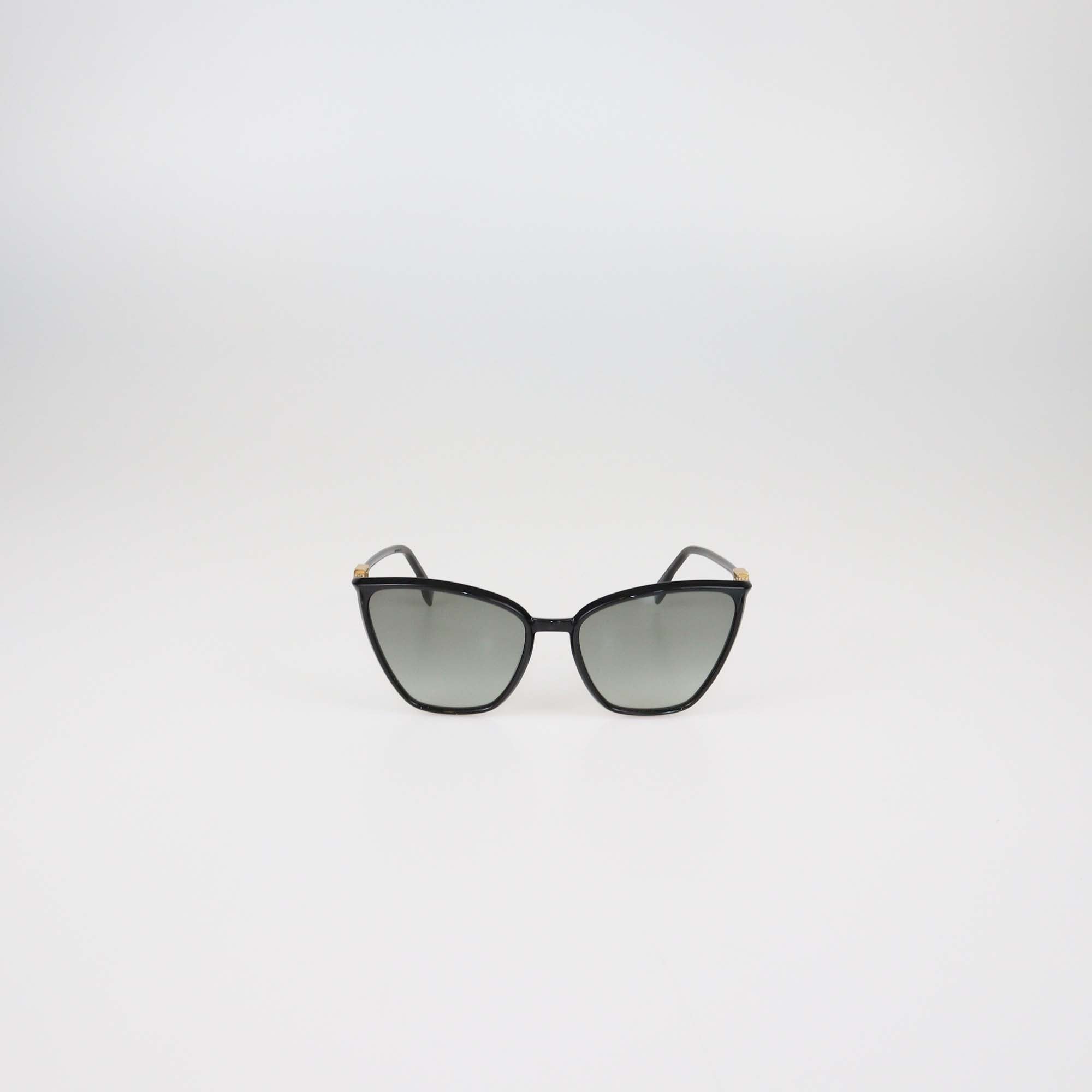 Fendi Black/Gold Gradient Cat Eye Sunglasses