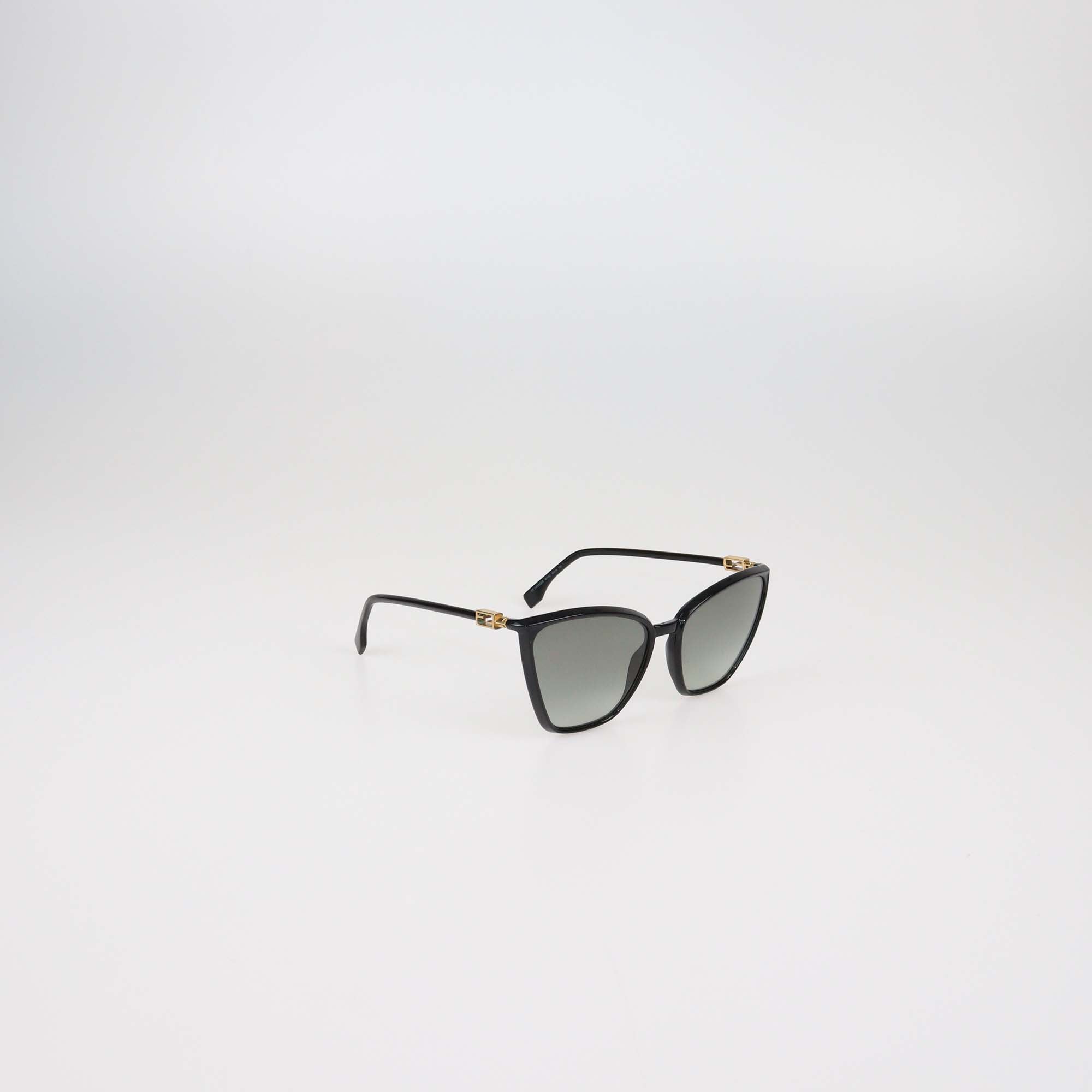 Fendi Black/Gold Gradient Cat Eye Sunglasses