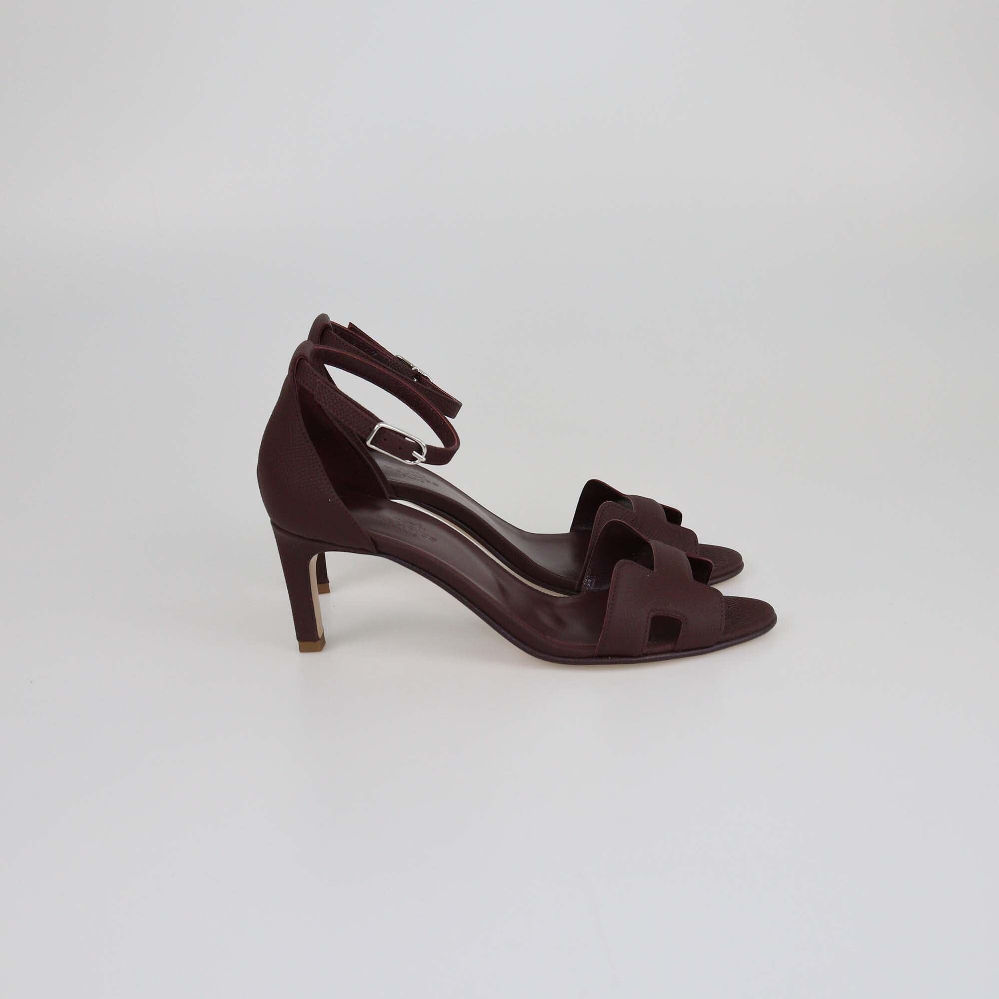 Hermes Bordeaux Premiere Sandals Womens Hermes 