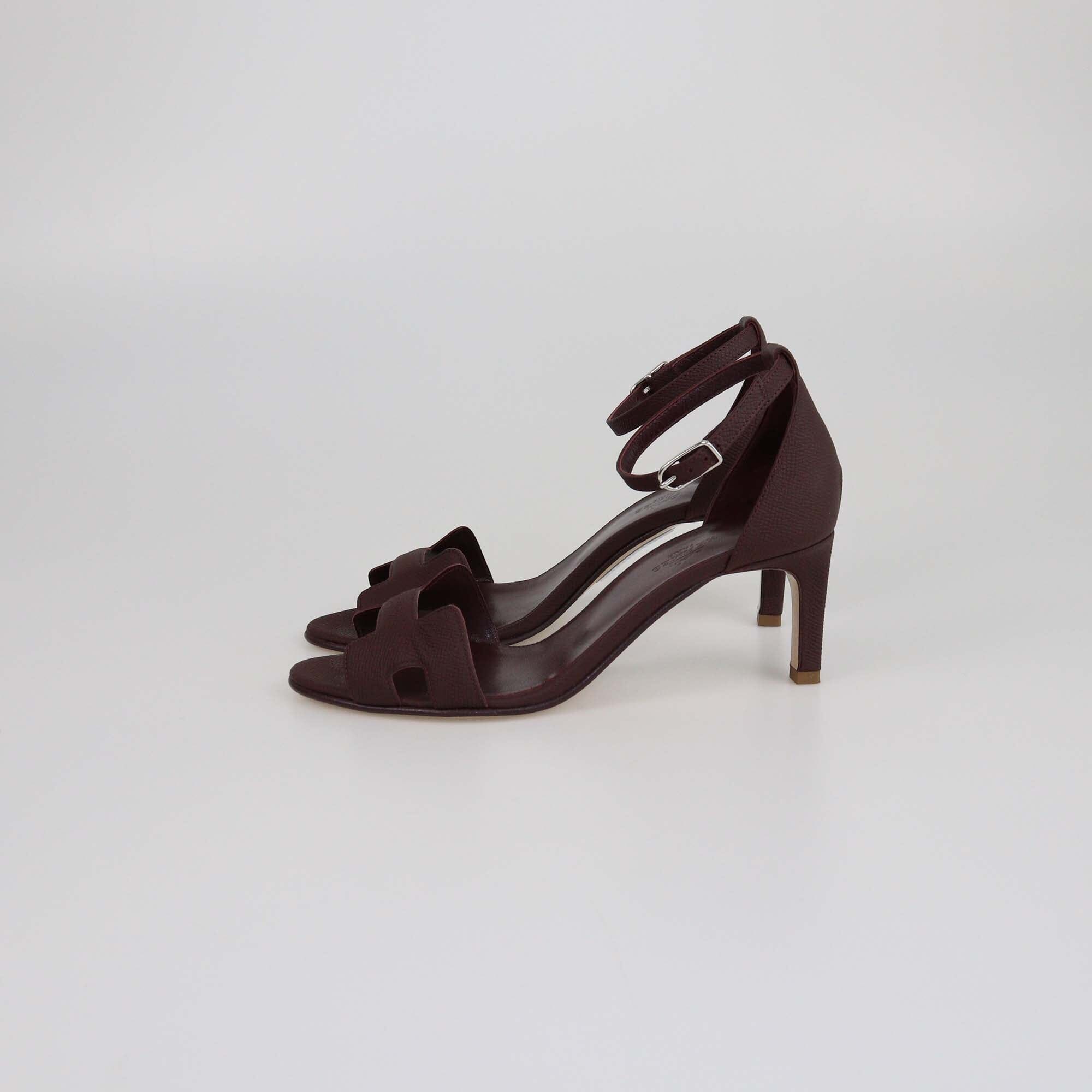 Hermes Bordeaux Premiere Sandals Womens Hermes 