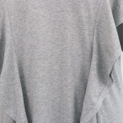 Chloe Radiant Grey Cotton Ruffled Top