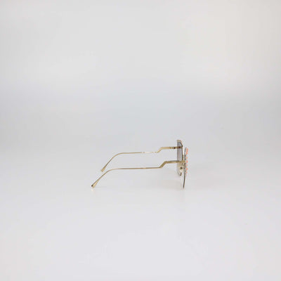 Fendi Pink/Brown Gradient Studded Oversized Sunglasses