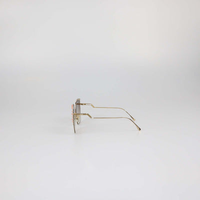 Fendi Pink/Brown Gradient Studded Oversized Sunglasses