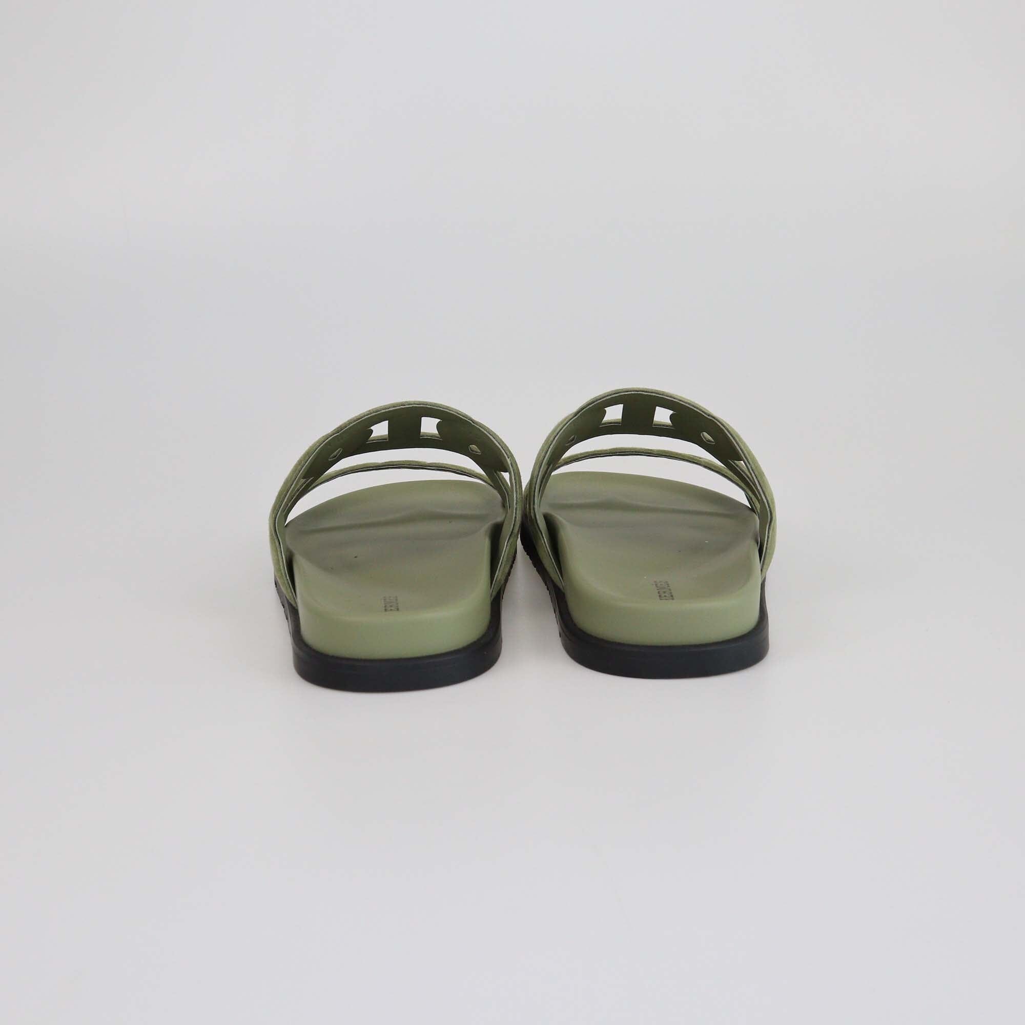 Hermes Green Extra Sandals Womens Hermes 