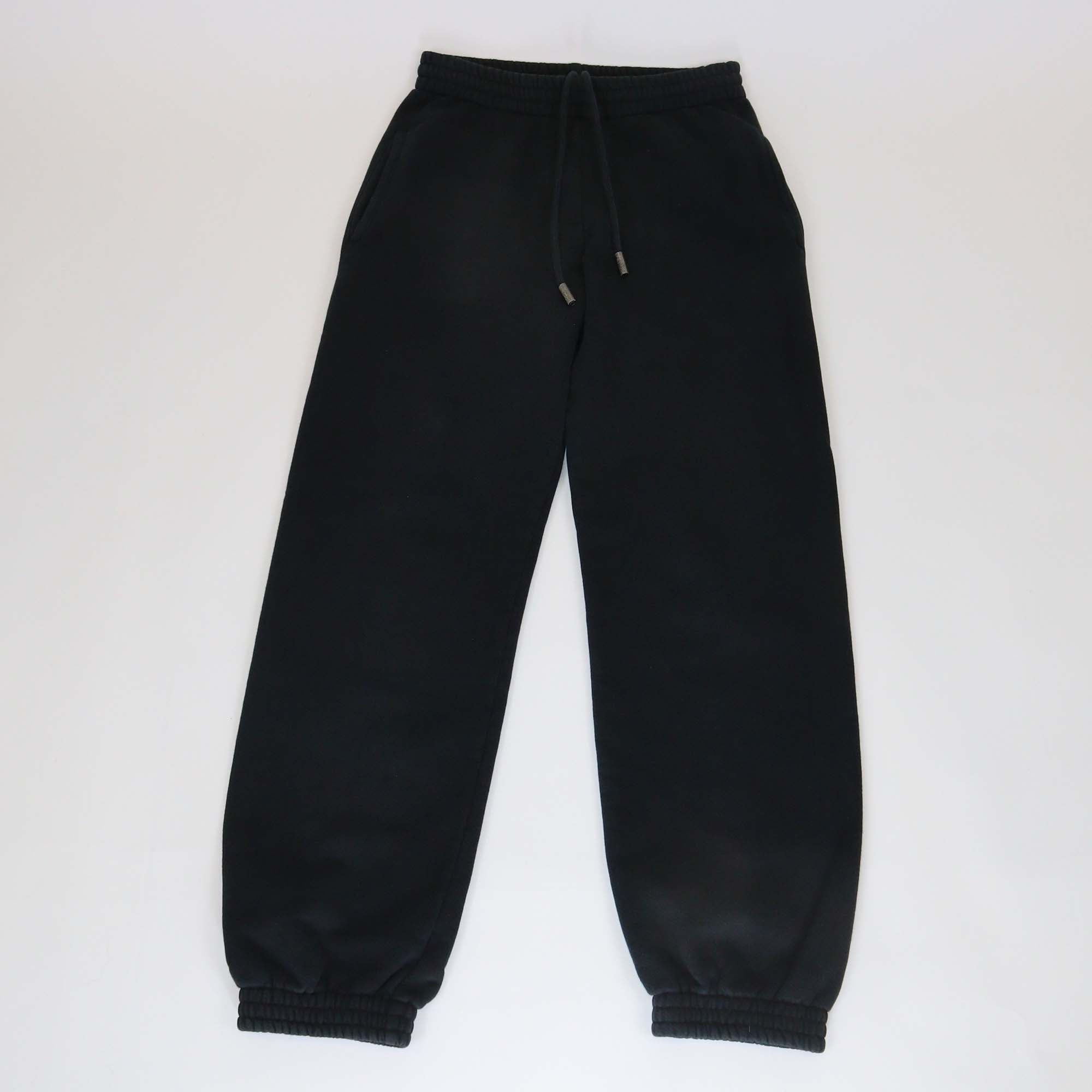 Off-White Black Cotton Side Print Detail Sweatpants