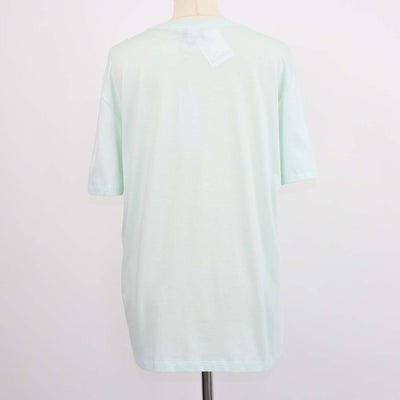 Stella McCartney Light Green Cotton Lucky Number Print T-Shirt