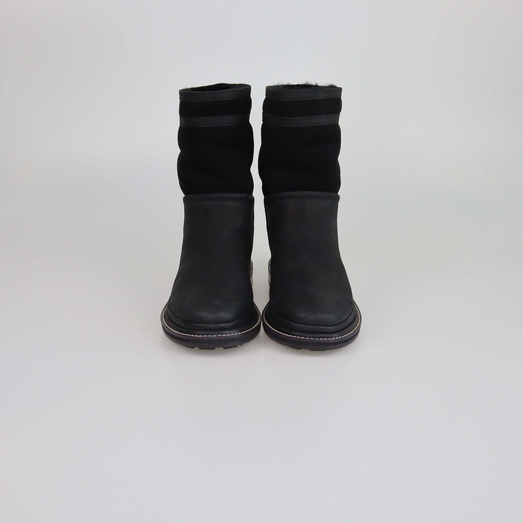 Chanel Black Midcalf Winter Boots Womens Chanel 