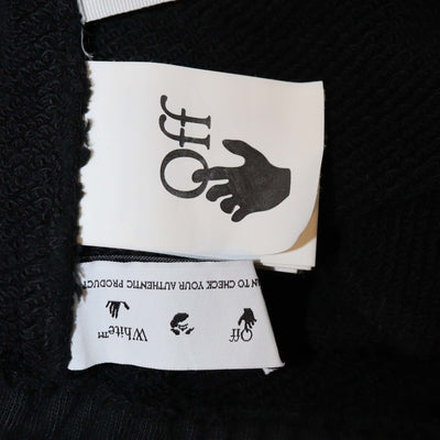 Off-White Black Cotton Side Print Detail Sweatpants