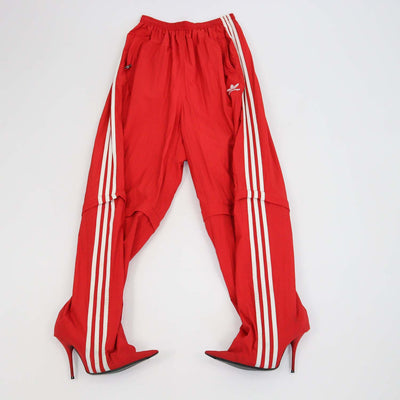 Balenciaga x Adidas Red Nylon Striped Jersey Pantashoes