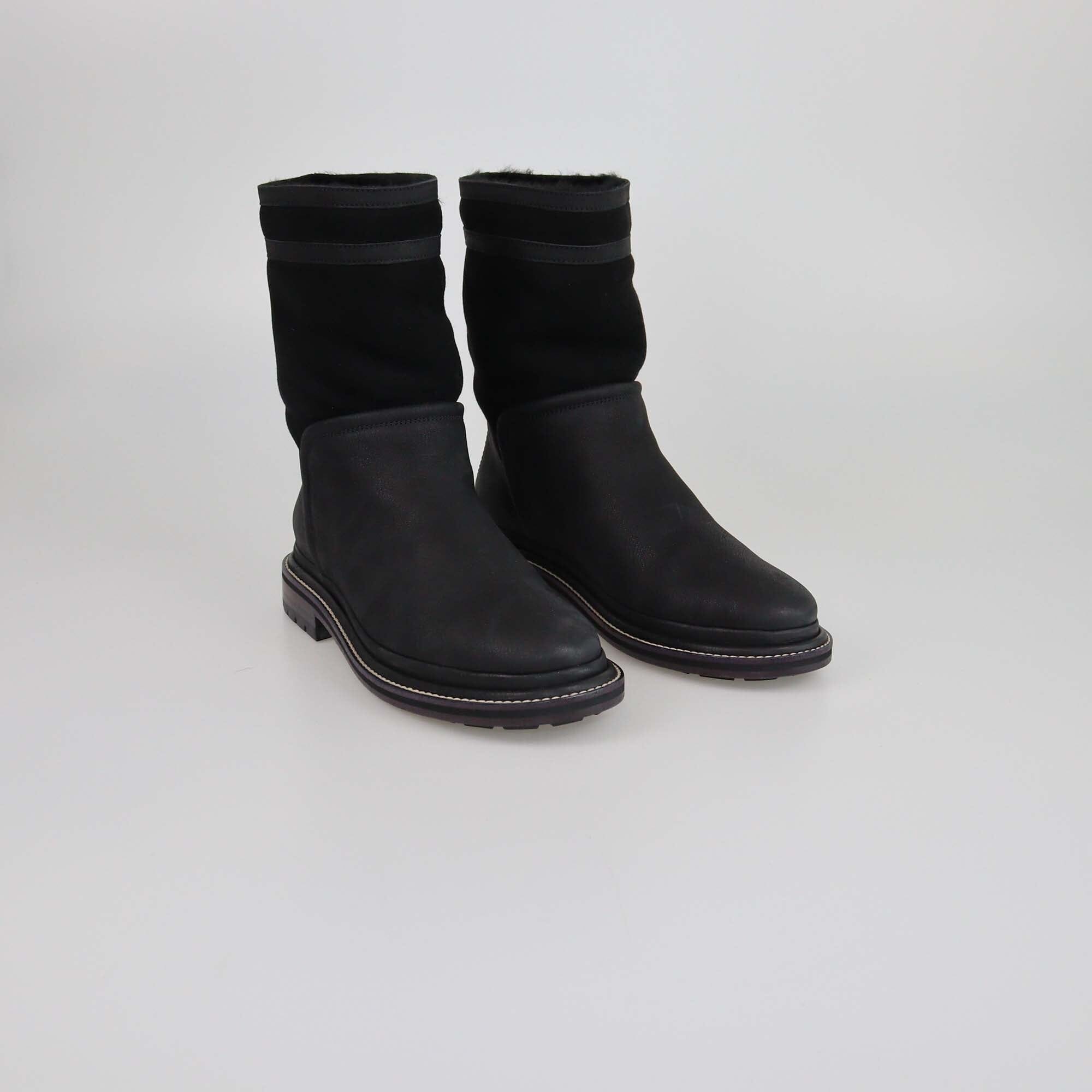 Chanel Black Midcalf Winter Boots Womens Chanel 