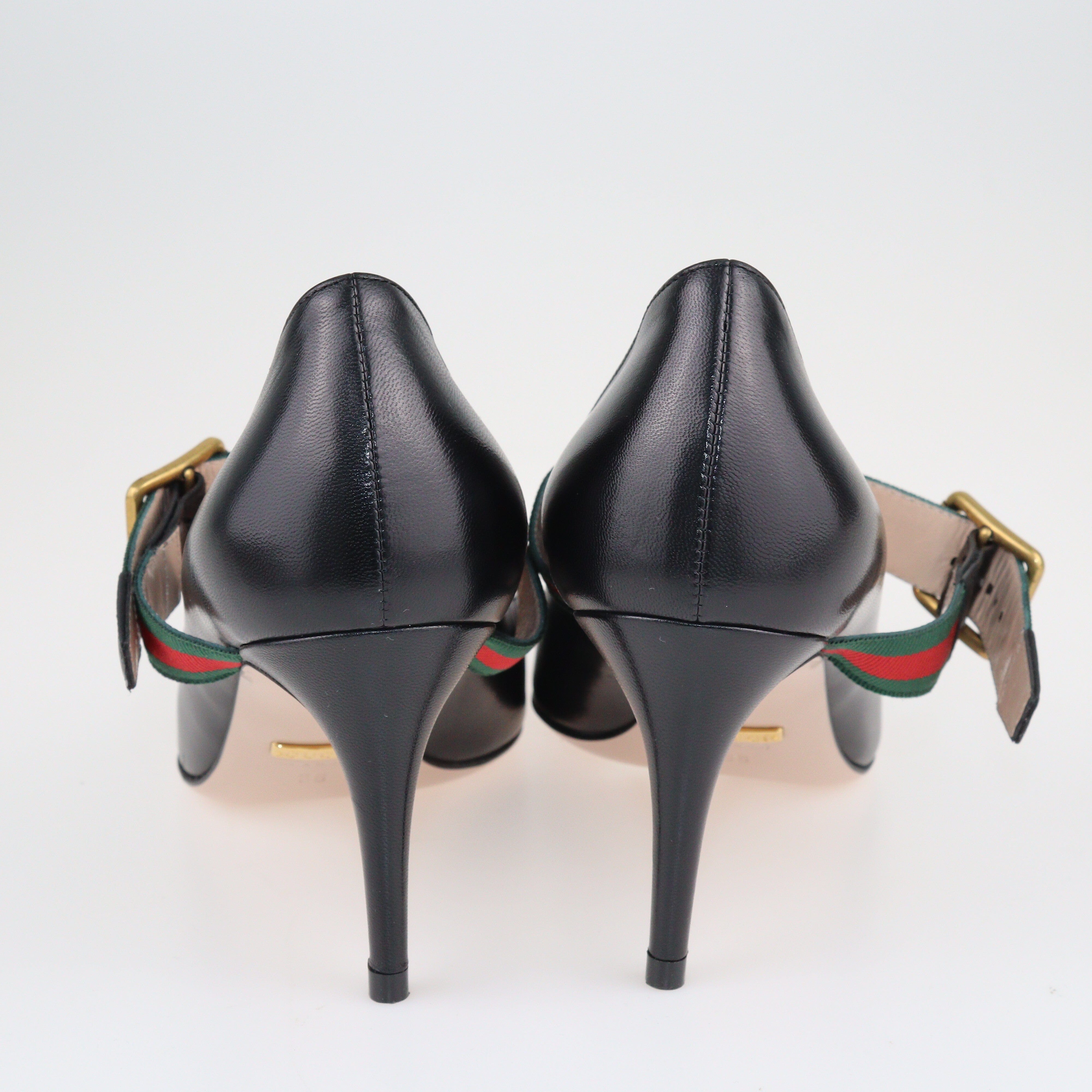 Black Sylvie Mary Jane Pumps Shoes Gucci 