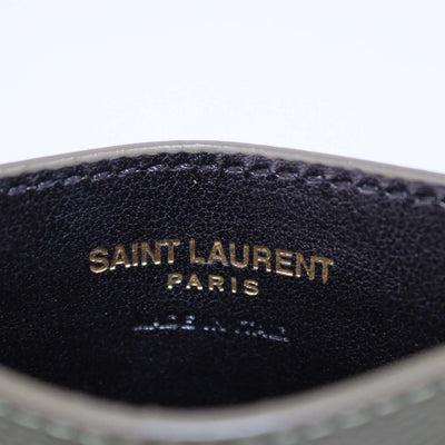 Saint Laurent Green Matelasse Leather Cassandre Card Holder
