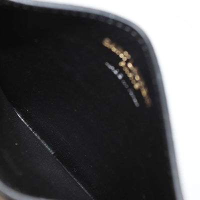 Saint Laurent Black Matelasse Leather Cassandre Card Holder