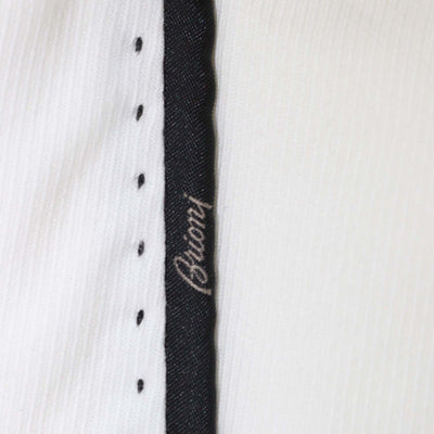 Brioni White Blend Linen Pleated Straight Leg Pants