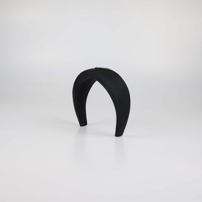 Prada Black Nylon Plaque Headband