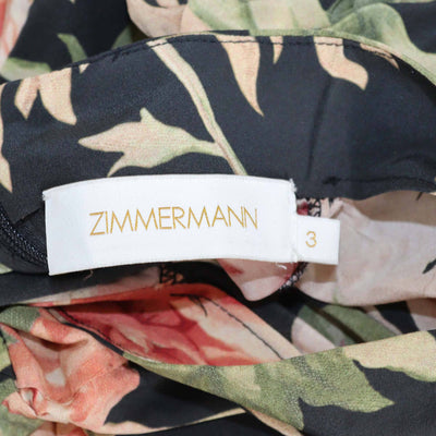 Zimmerman Multicolor Floral Print Ruffled Mock Neck Blouse & Pants Set Womens Zimmerman 