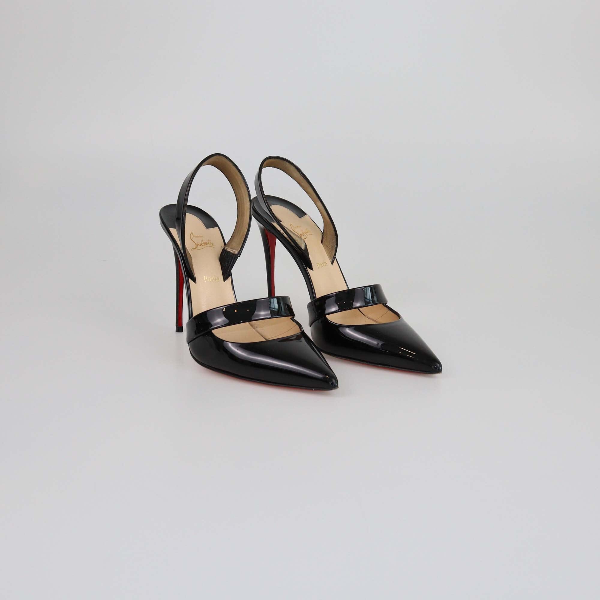 Christian Louboutin Black Actina Ankle Strap Pumps Womens Christian Louboutin 