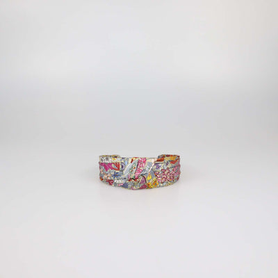 Hermes Multicolor Silk Planifleurs Print Knot Bloom Headband