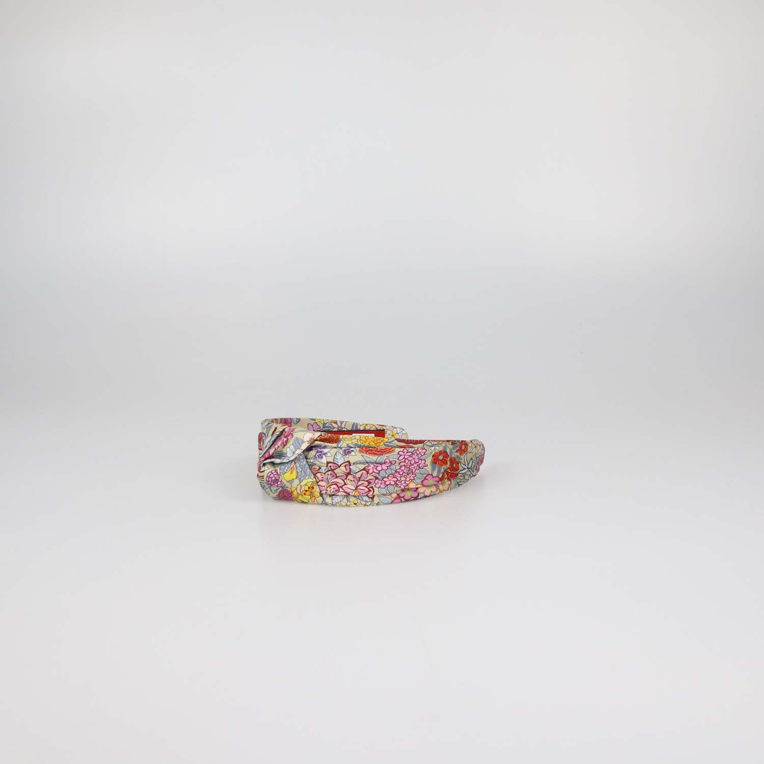 Hermes Multicolor Silk Planifleurs Print Knot Bloom Headband