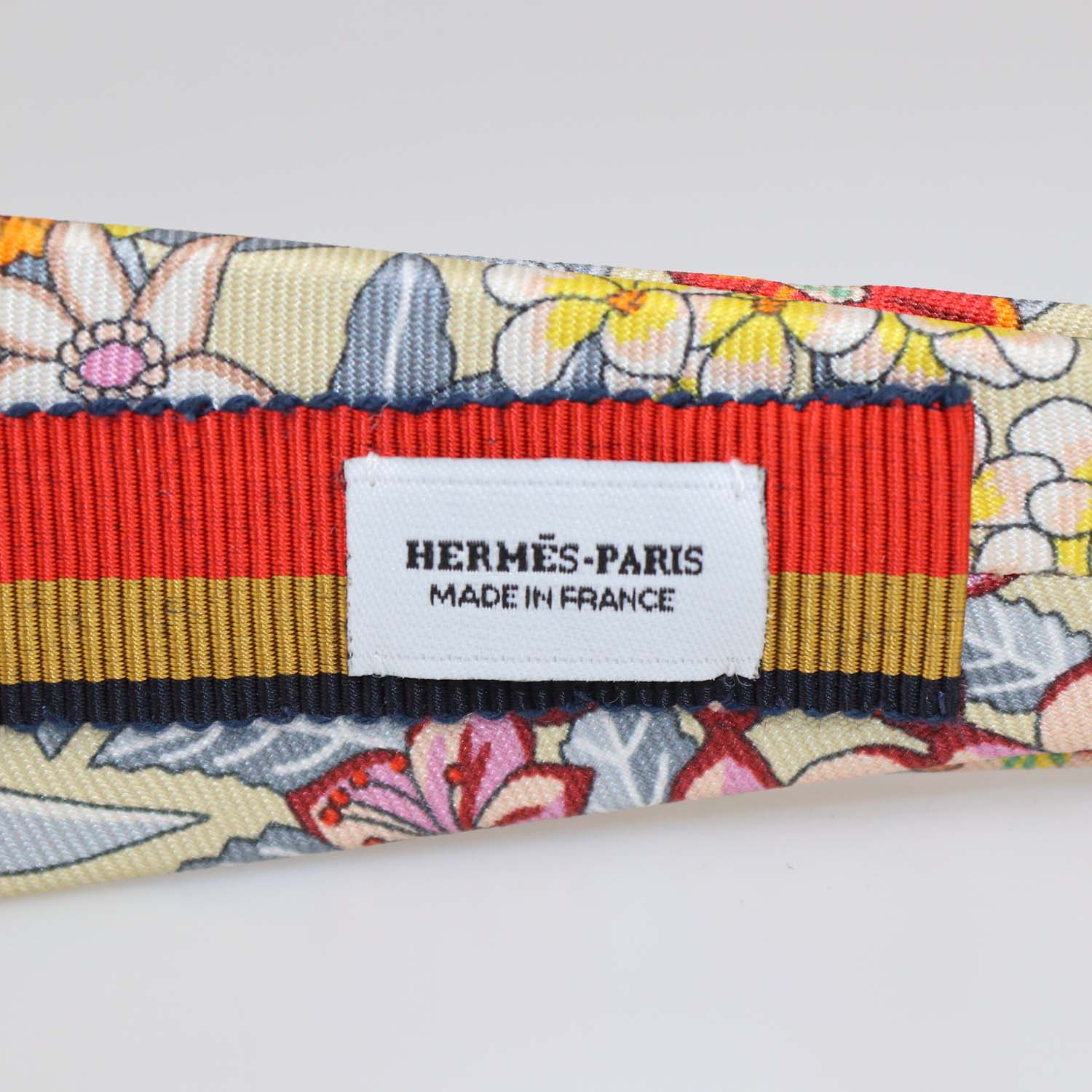 Hermes Multicolor Silk Planifleurs Print Knot Bloom Headband